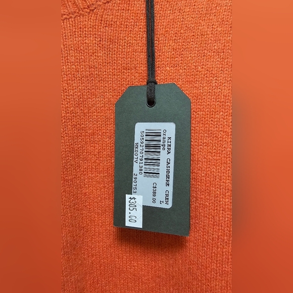 🥝HOST PICK🥝All Saints Kiera Cashmere Sweater Crew pullover burnt orange size L - Picture 6 of 10